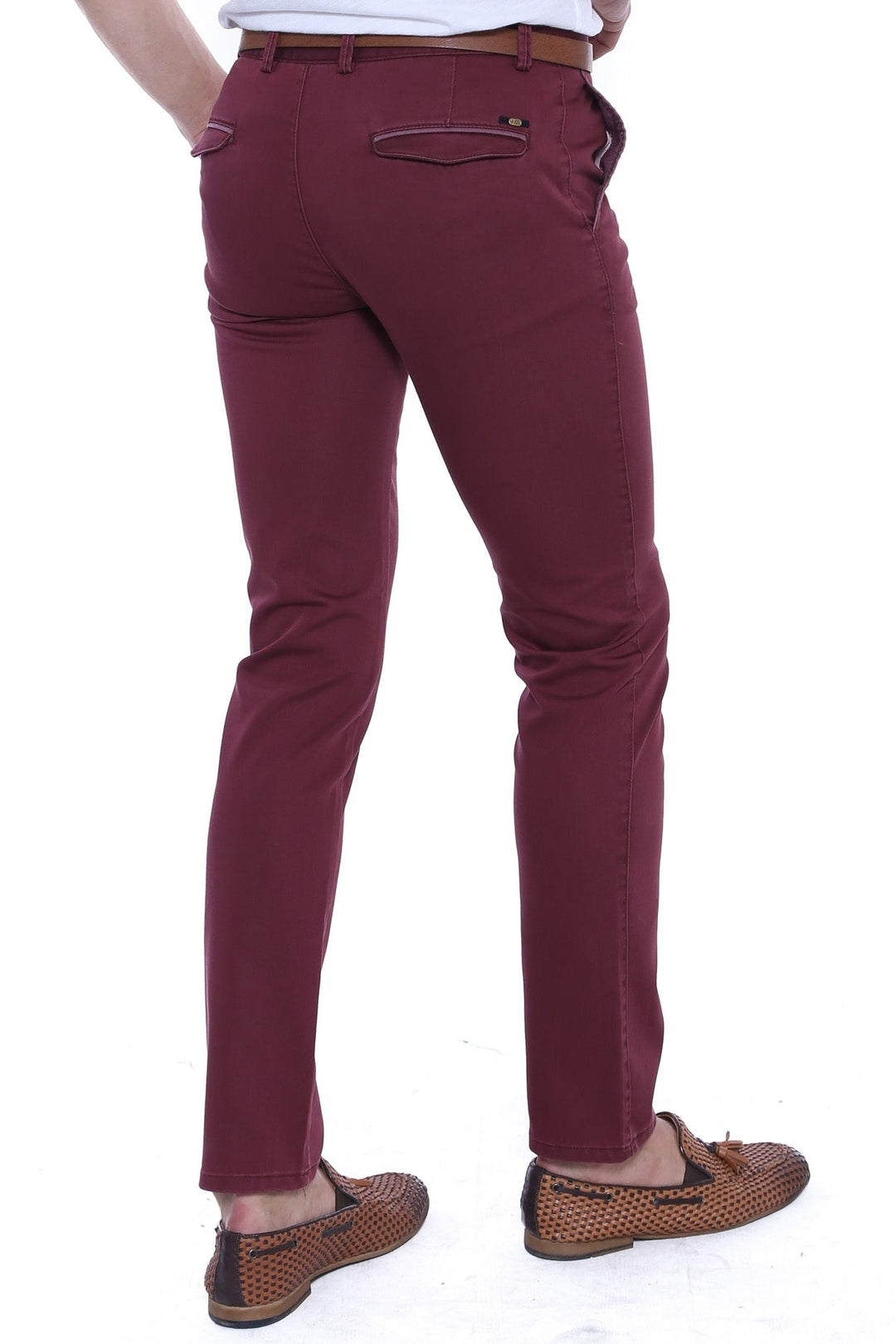 WSS Patch Pocket Burgundy Men's Trousers  - Singen