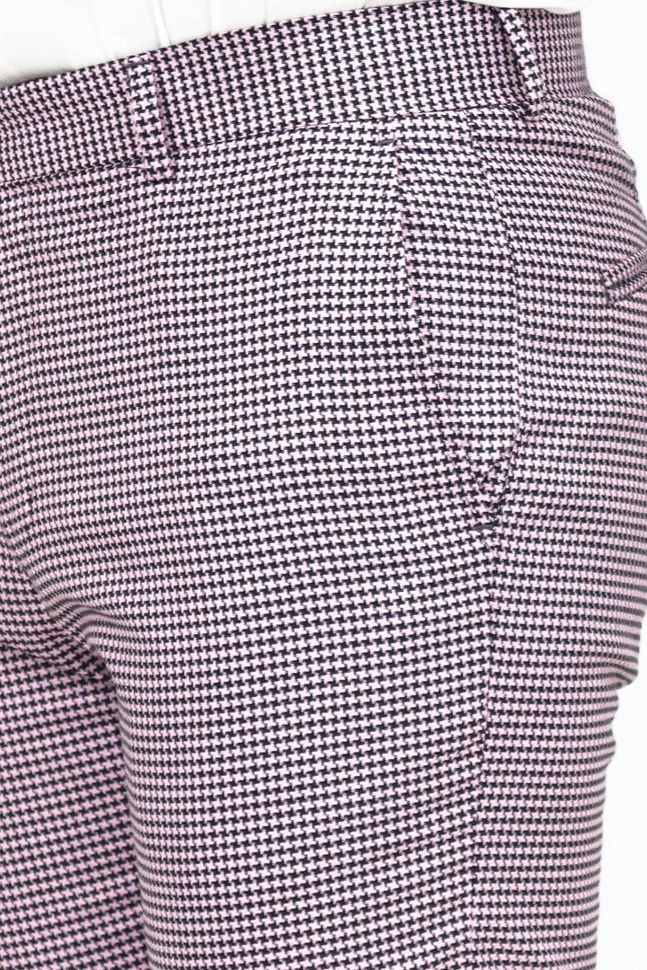 WSS Houndstooth Patterned Light Purple Men Pants  - Singen