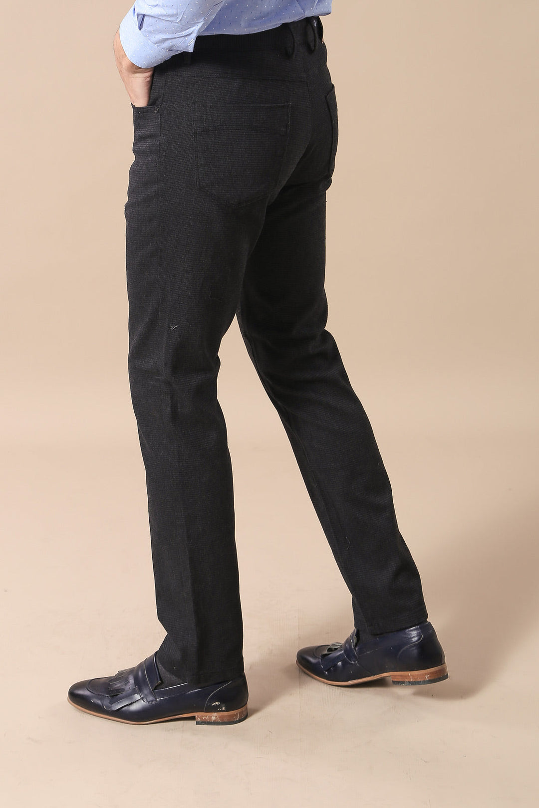 WSS 5 Pockets Cotton Black Men Pants  - Singen