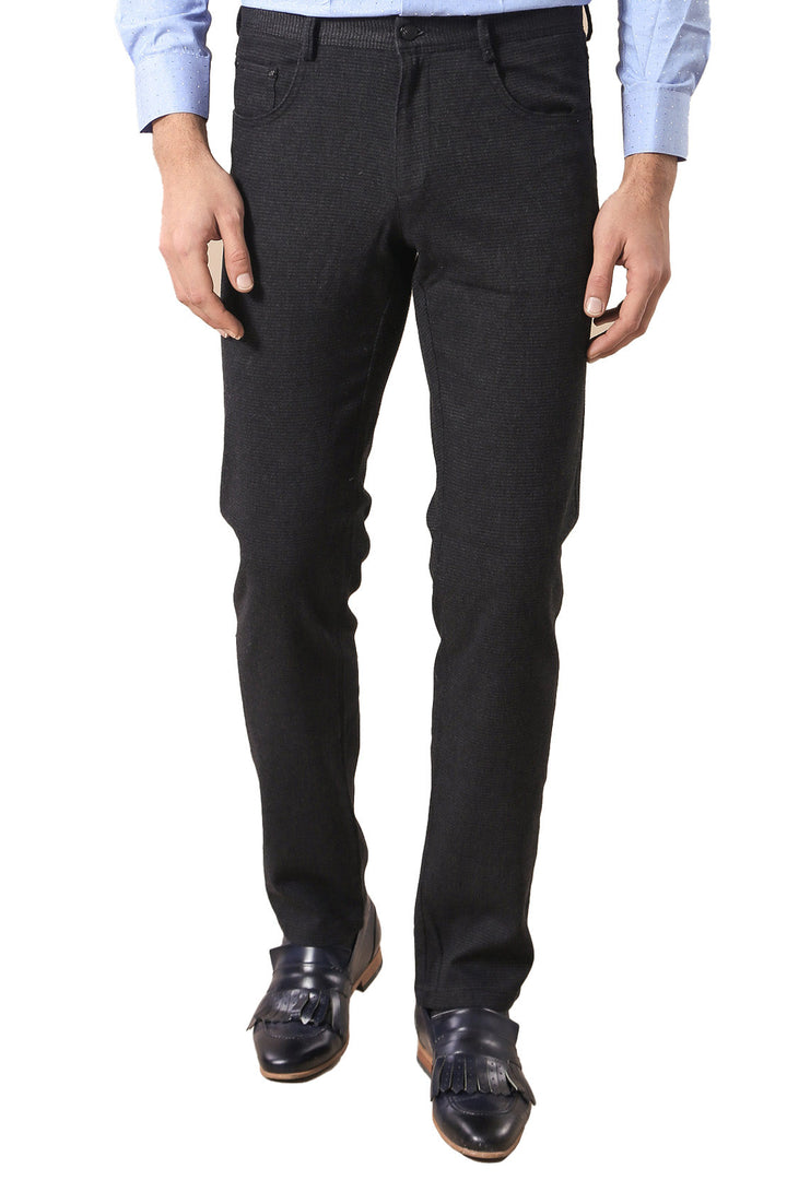 WSS 5 Pockets Cotton Black Men Pants  - Singen