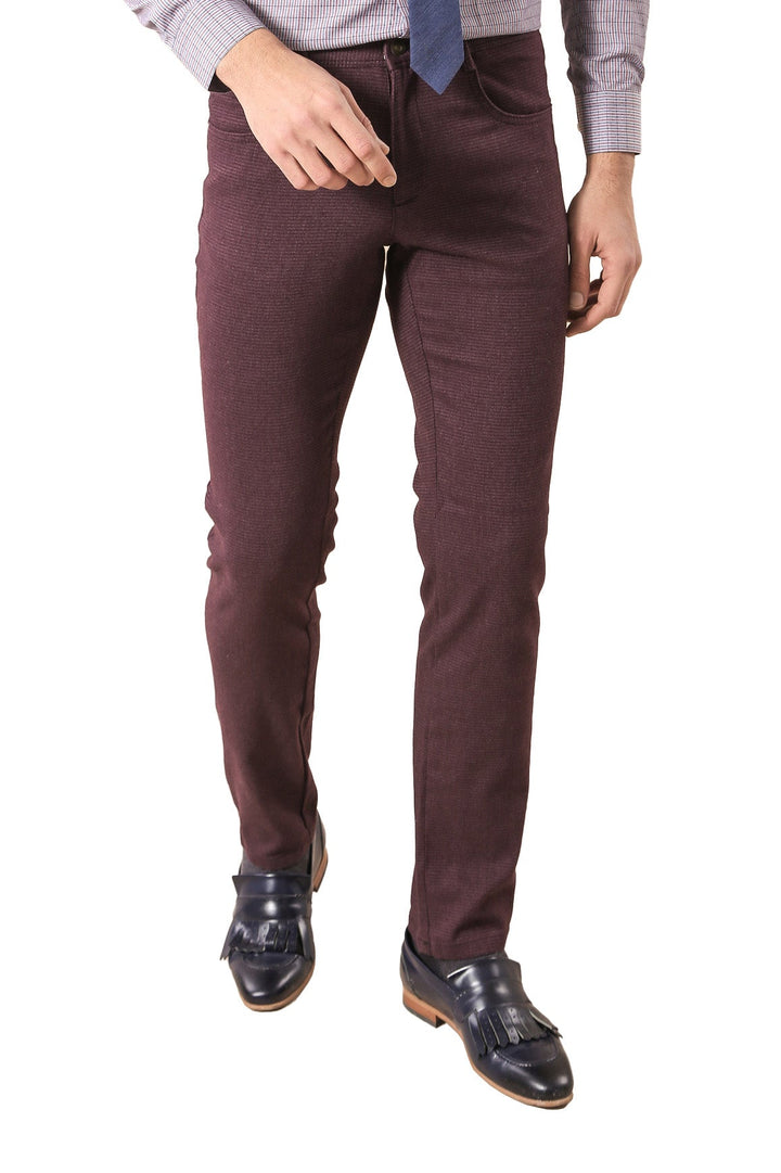 WSS Burgundy Patterned Pants  - Singen