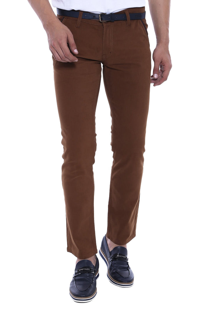 WSS Gabardin Tan Men Pants  - Singen