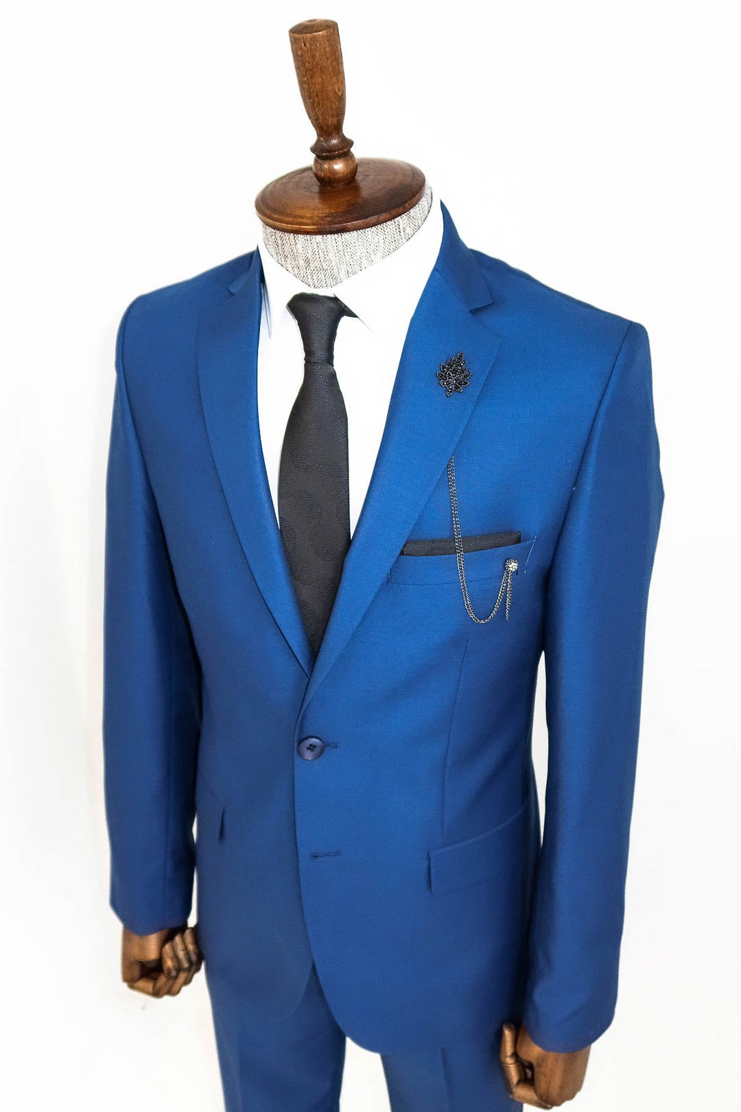 WSS 2 Piece 2 Buttons Blue Men Suit  - Singen