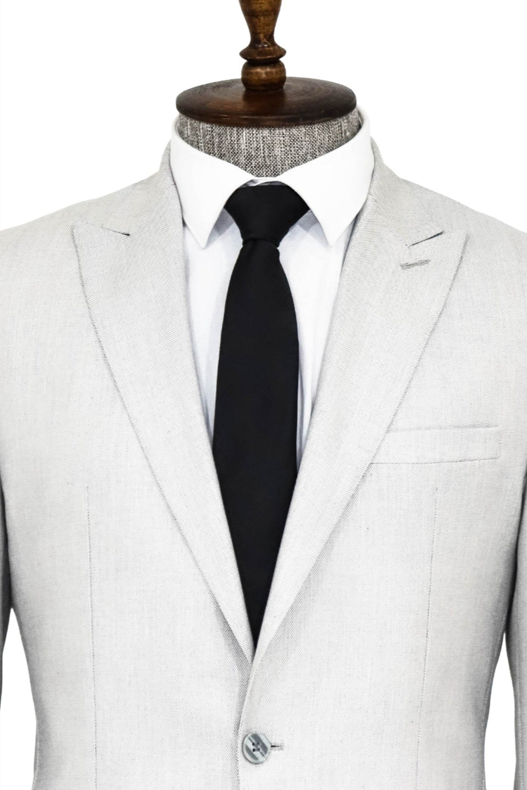 WSS Plain 2 Piece Slim Fit Light Grey Men Suit  - Singen