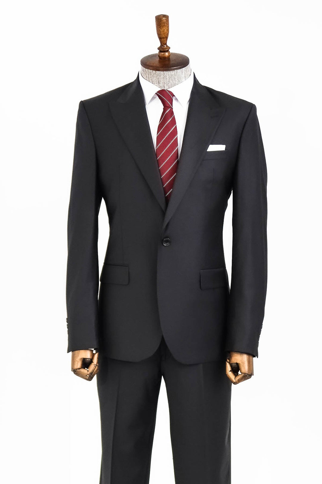 WSS Wool Black Men Suit  - Singen