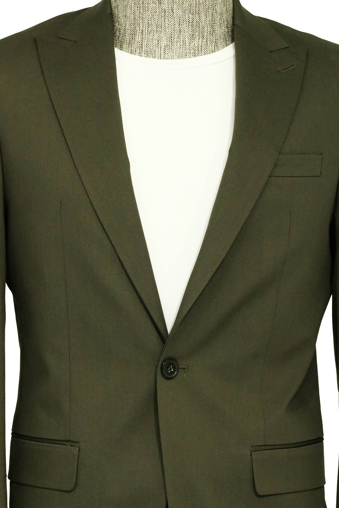 WSS Single Buttons 2 Piece Green Men Suit  - Singen