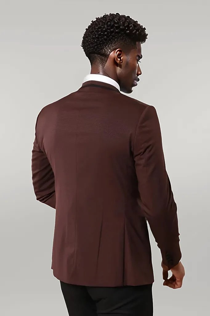 WSS Burgundy Shawl Lapel Tuxedo  - Singen