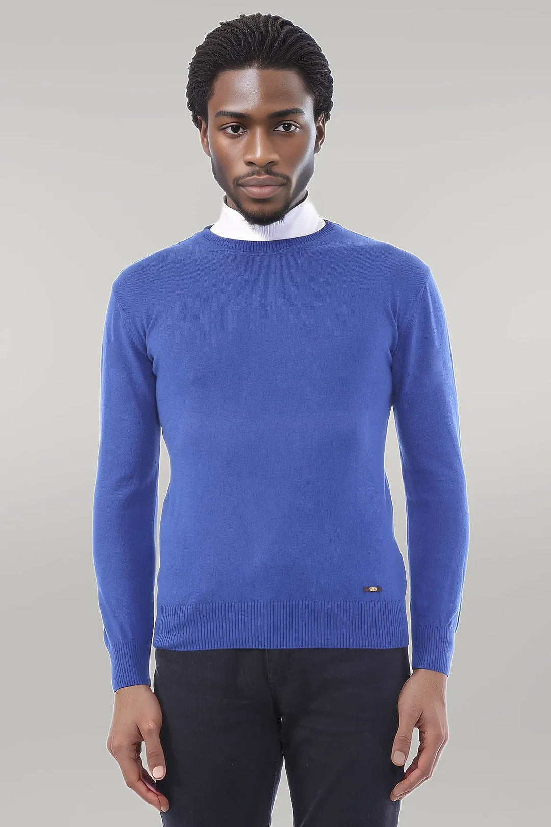 WSS Circle Collar Indigo Color Sweater  - Singen