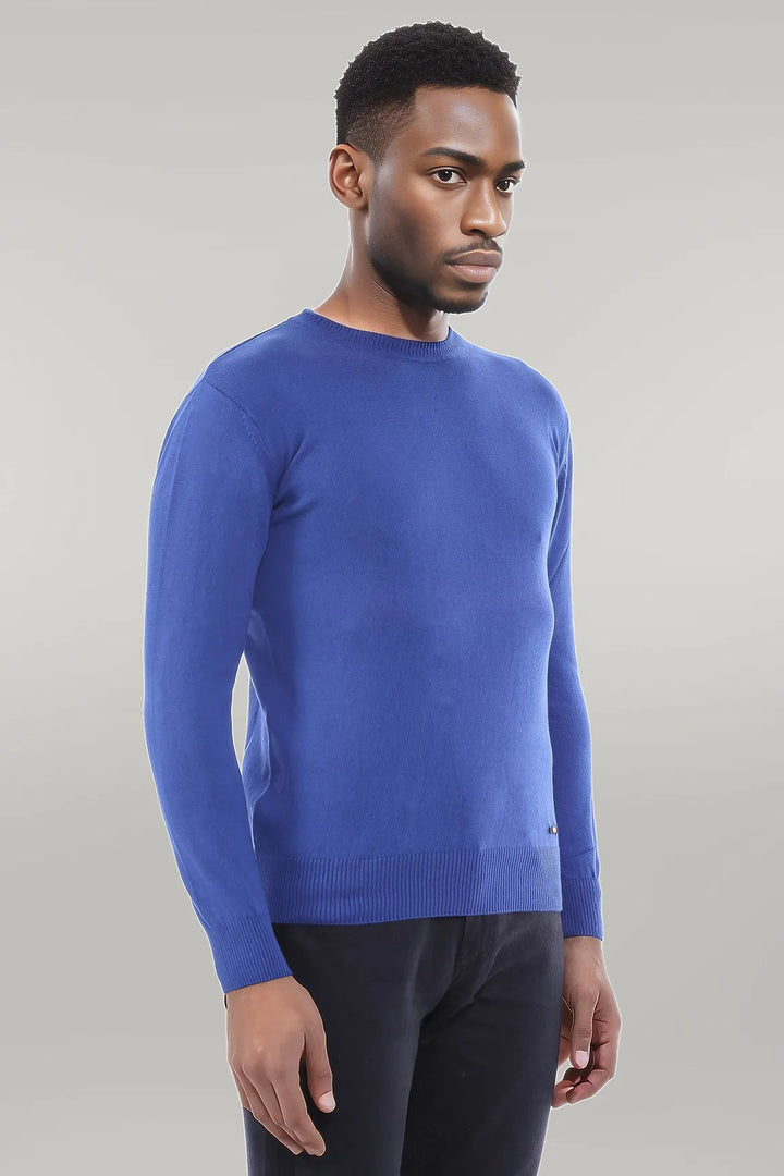 WSS Circle Collar Indigo Color Sweater  - Singen