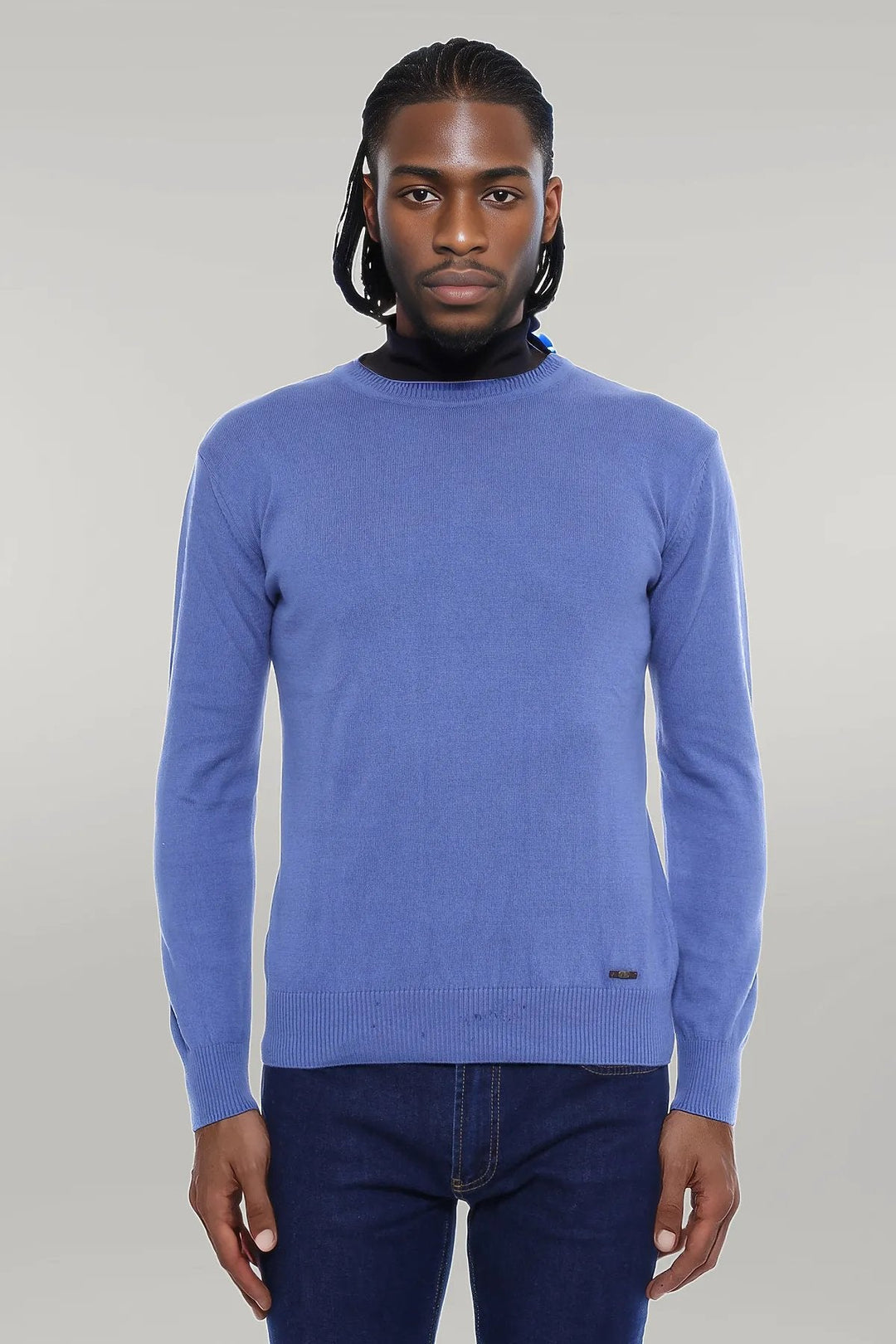 WSS Circle Neck Blue Knitwear  - Singen