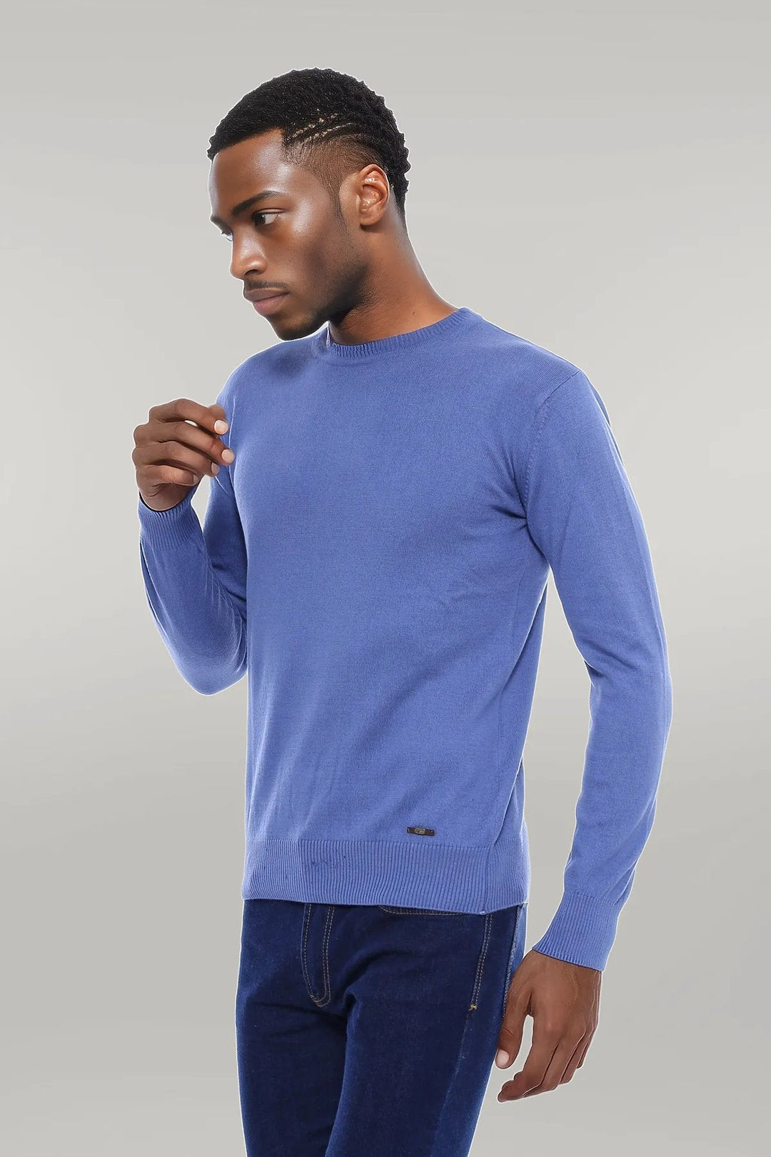 WSS Circle Neck Blue Knitwear  - Singen