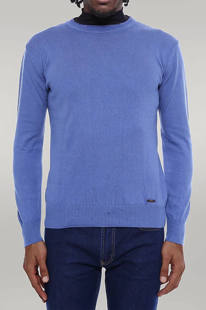 WSS Circle Neck Blue Knitwear  - Singen