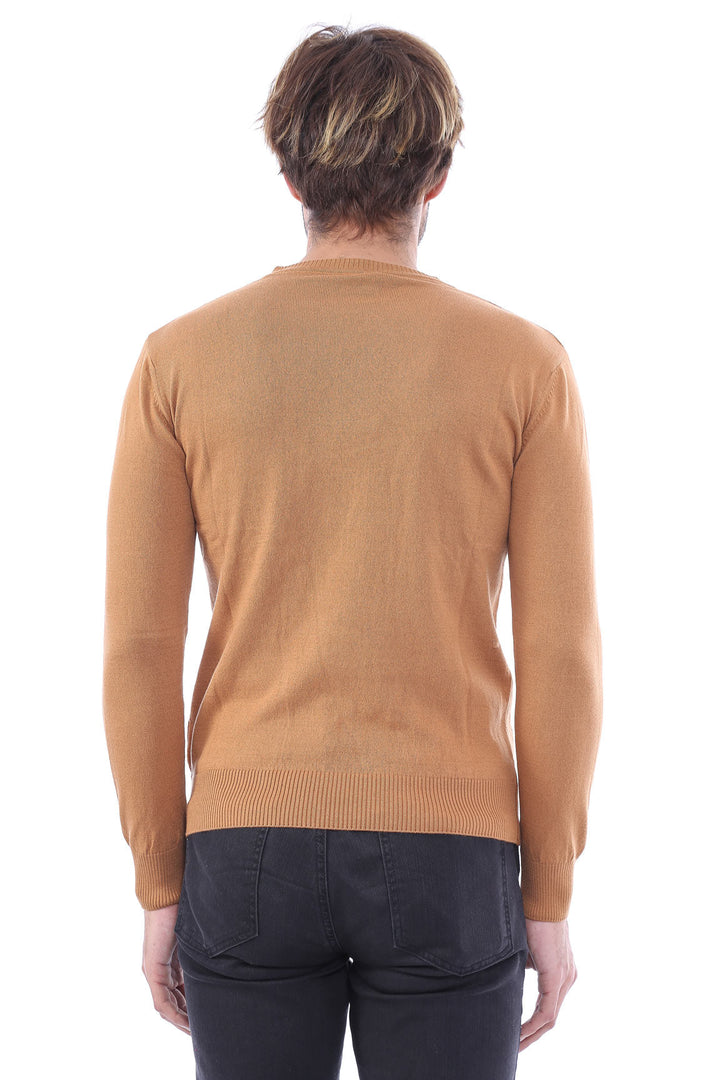 WSS Circle Collar Camel Color Sweater  - Singen