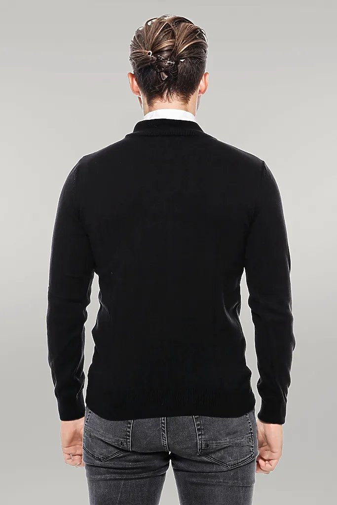 WSS Half Turtleneck Black Knitwear Sweater  - Singen