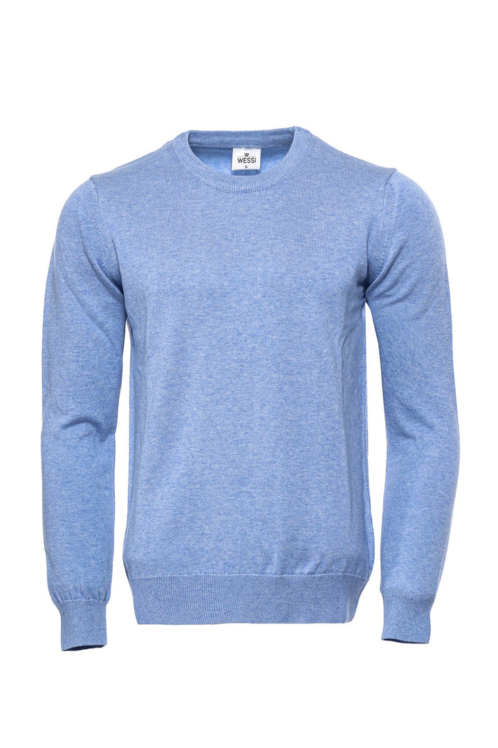 WSS Blue Crew Neck Sweater  - Singen