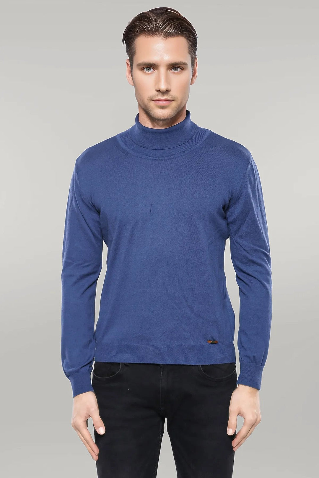 WSS Turtleneck Blue Sweater  - Singen