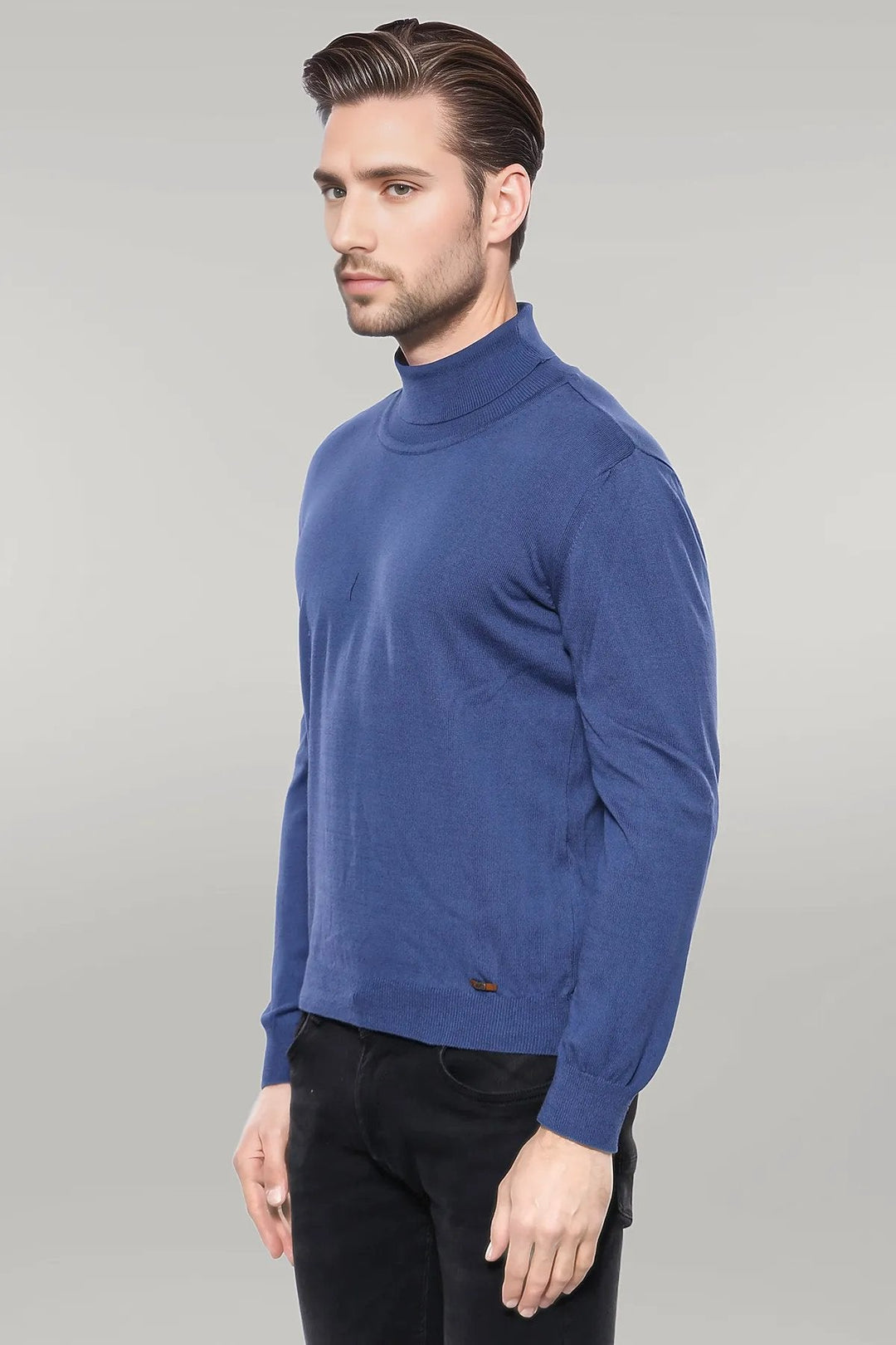 WSS Turtleneck Blue Sweater  - Singen