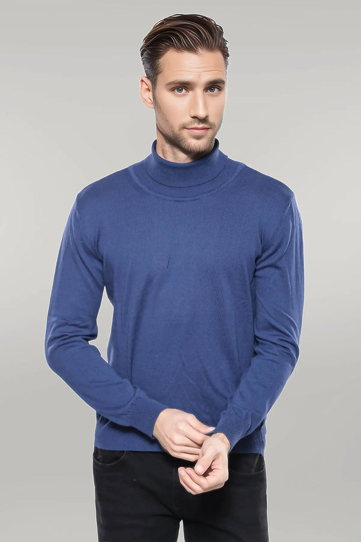 WSS Turtleneck Blue Sweater  - Singen