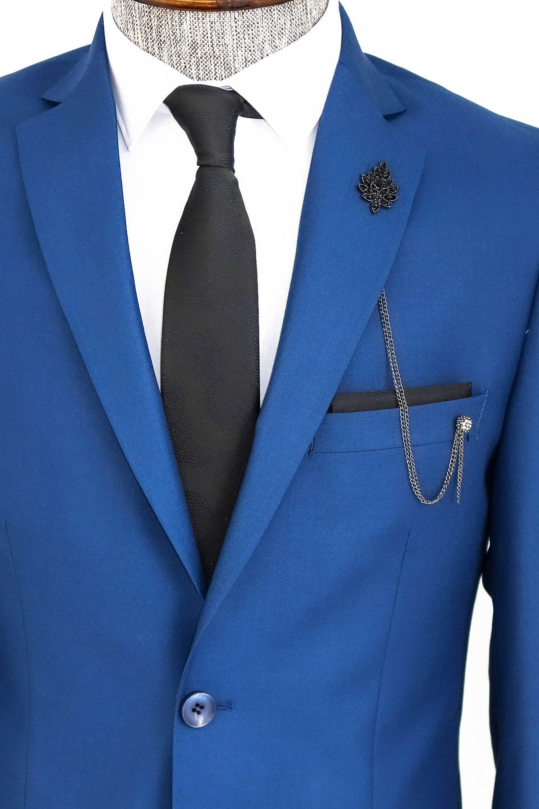 WSS 2 Piece 2 Buttons Blue Men Suit  - Singen