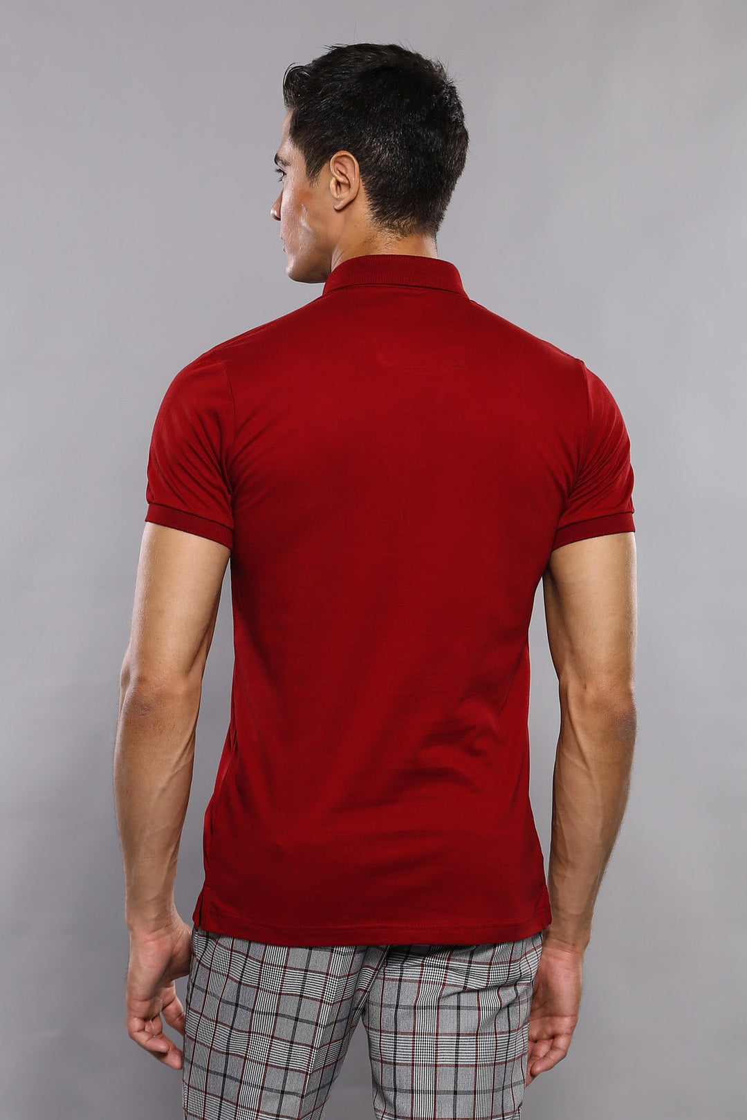 WSS Basic Claret Red Men Polo T-Shirt  - Singen