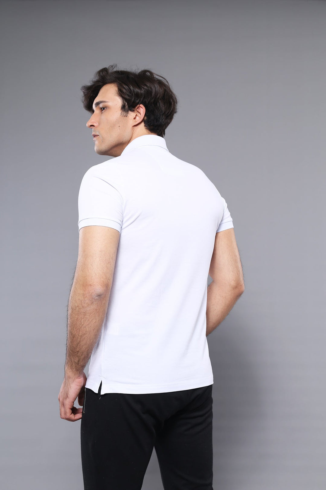 WSS Polo Plain White T-Shirt  - Singen