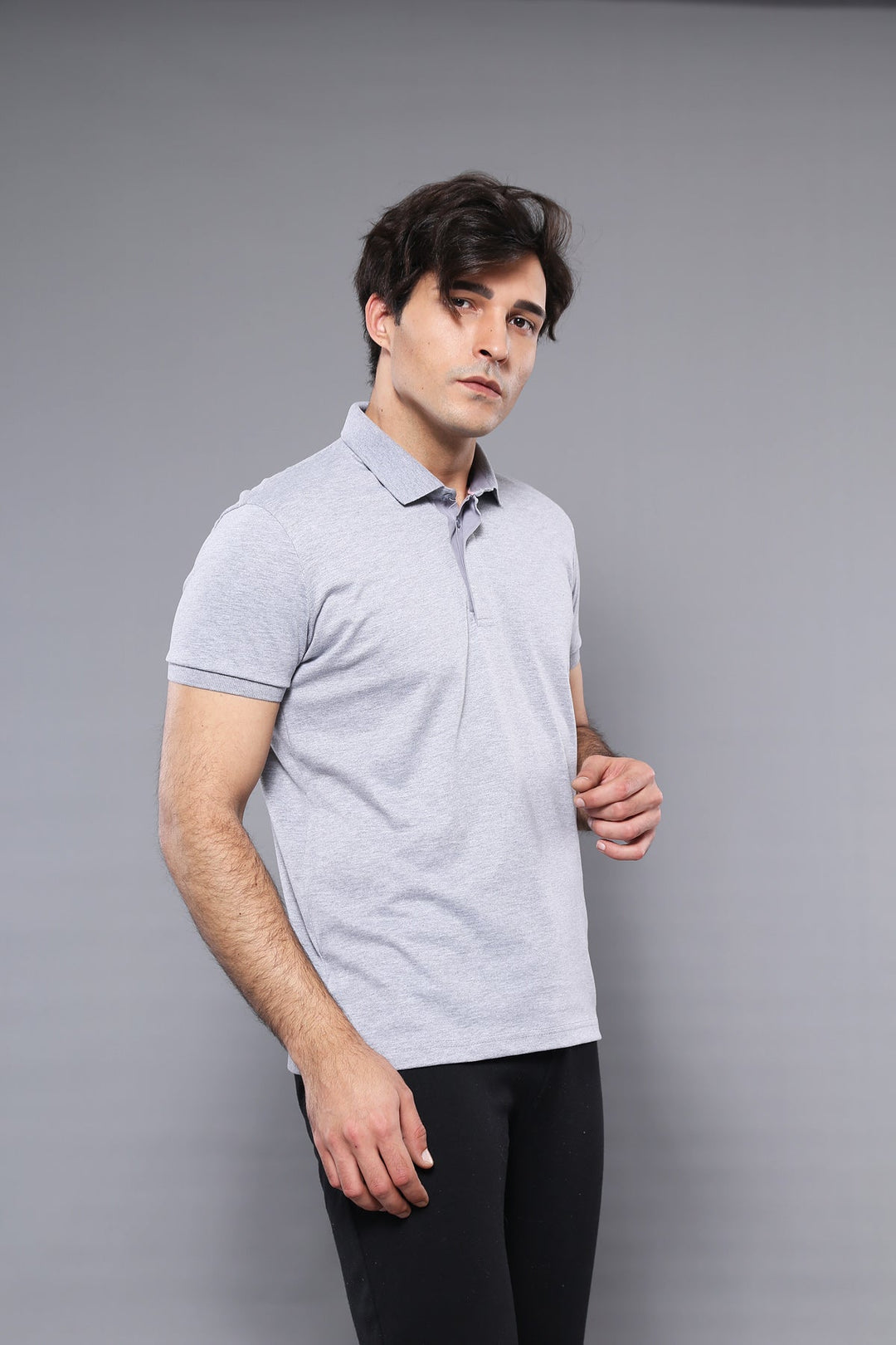 WSS Polo Plain Grey T-Shirt   - Singen