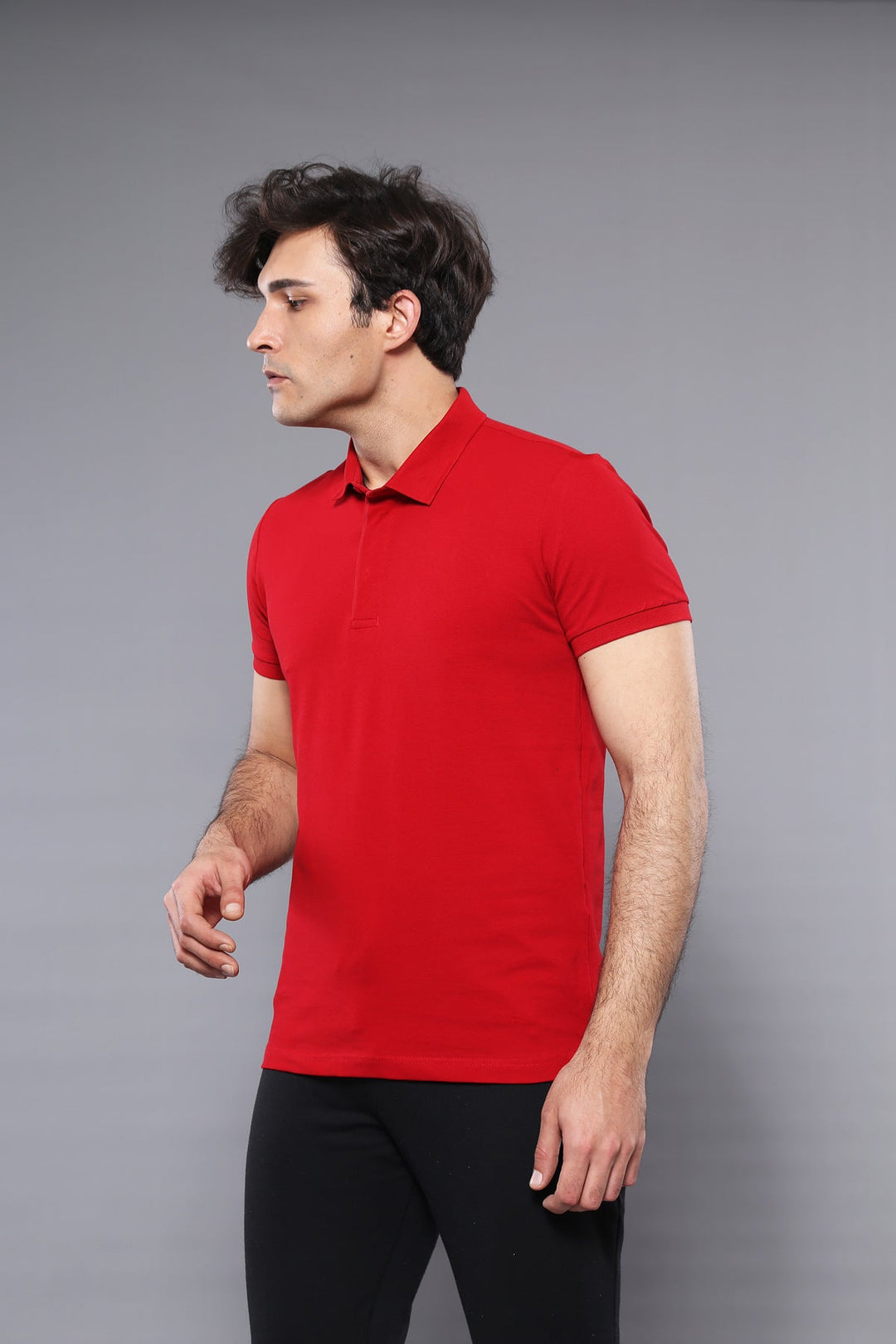 WSS Polo Plain Red T-Shirt  - Singen