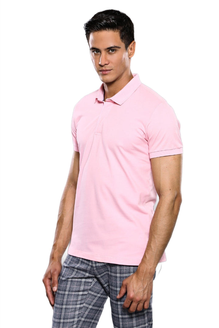 WSS Plain Pink Polo T-Shirt   - Singen