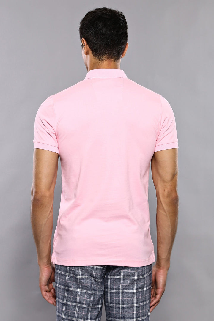 WSS Plain Pink Polo T-Shirt   - Singen