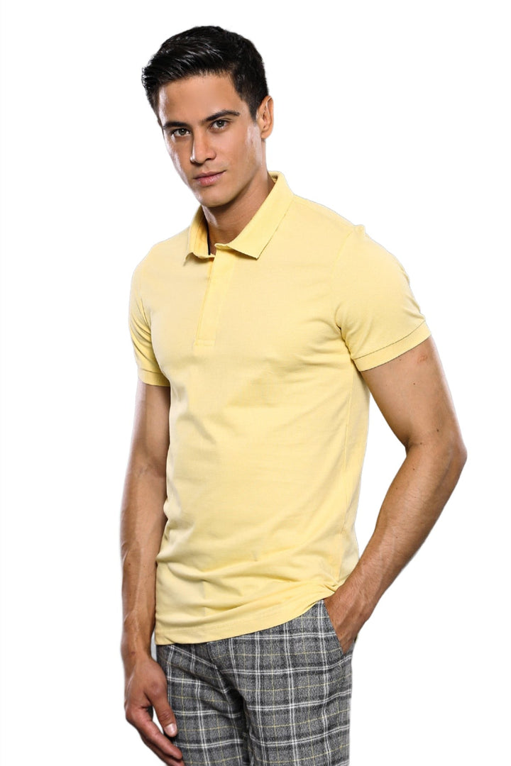 WSS Polo Plain Yellow T-Shirt  - Singen