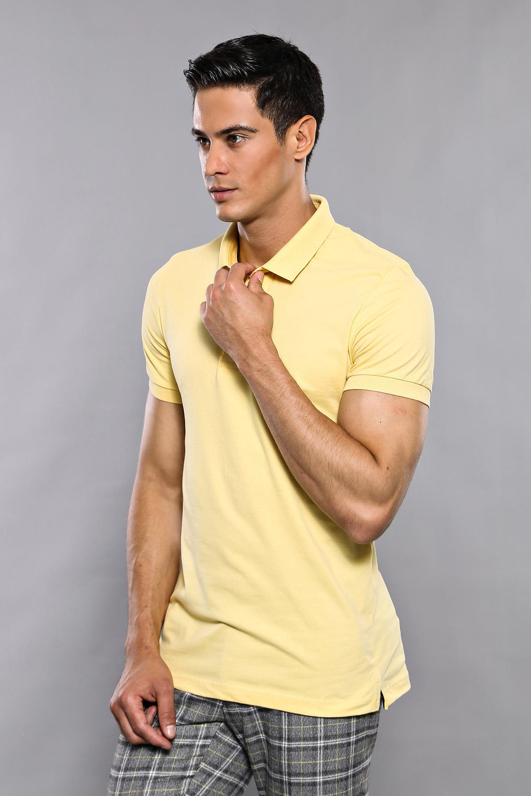 WSS Polo Plain Yellow T-Shirt  - Singen