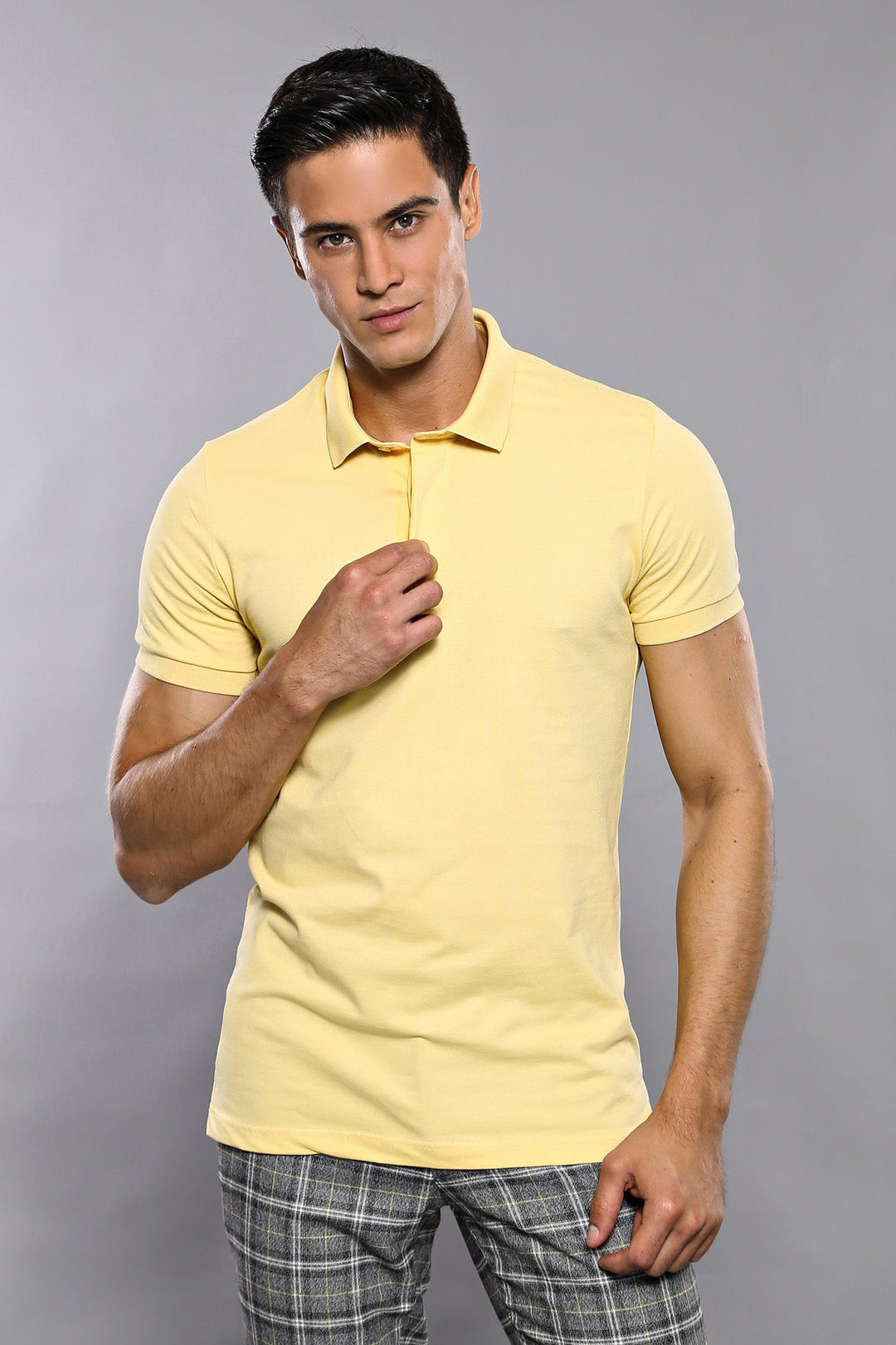 WSS Polo Plain Yellow T-Shirt  - Singen