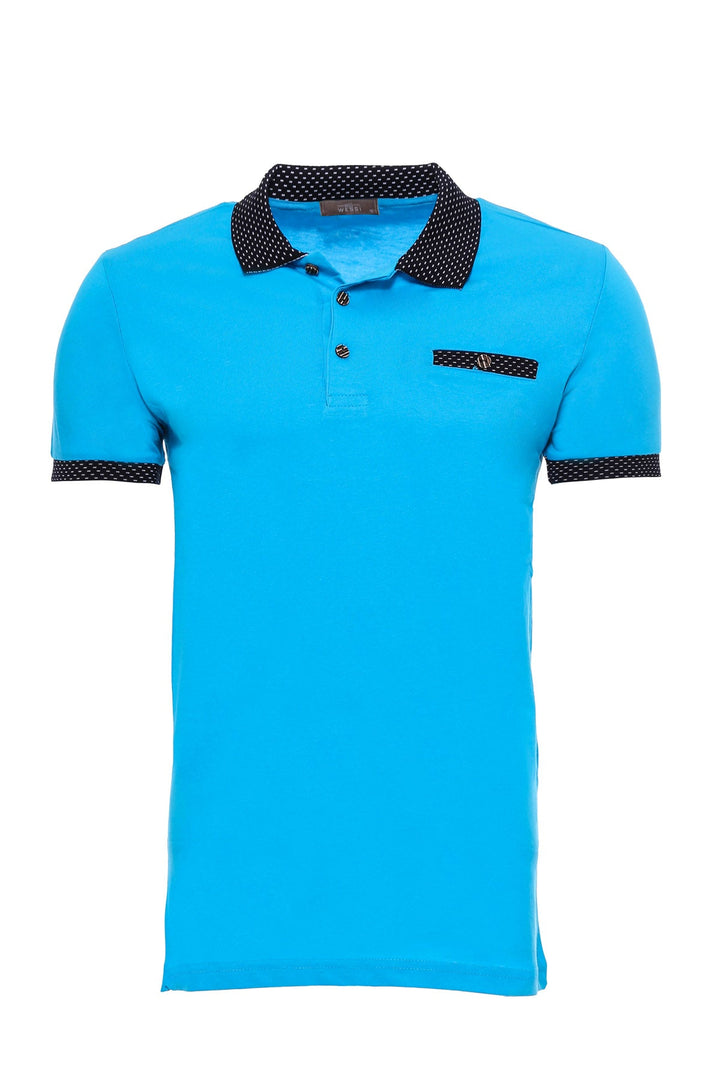 WSS Turquoise Polo Neck T-Shirt  - Singen