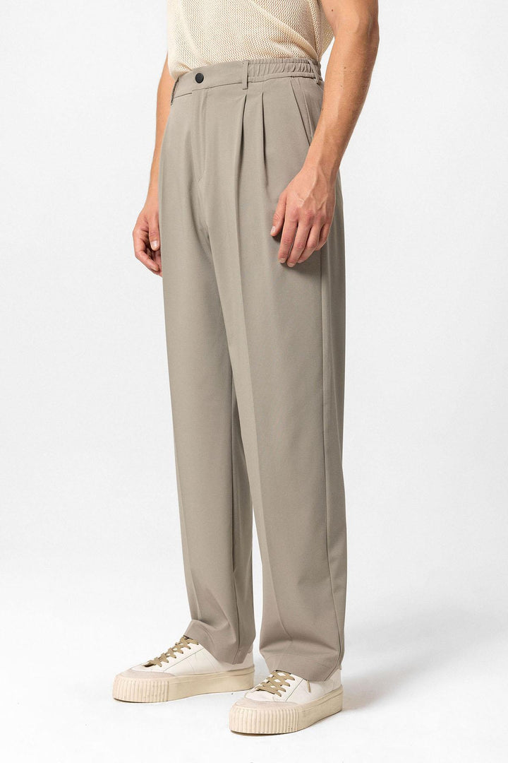 ANT Elastic Waist High Waist Pleated Men's Trousers - Hawthorne