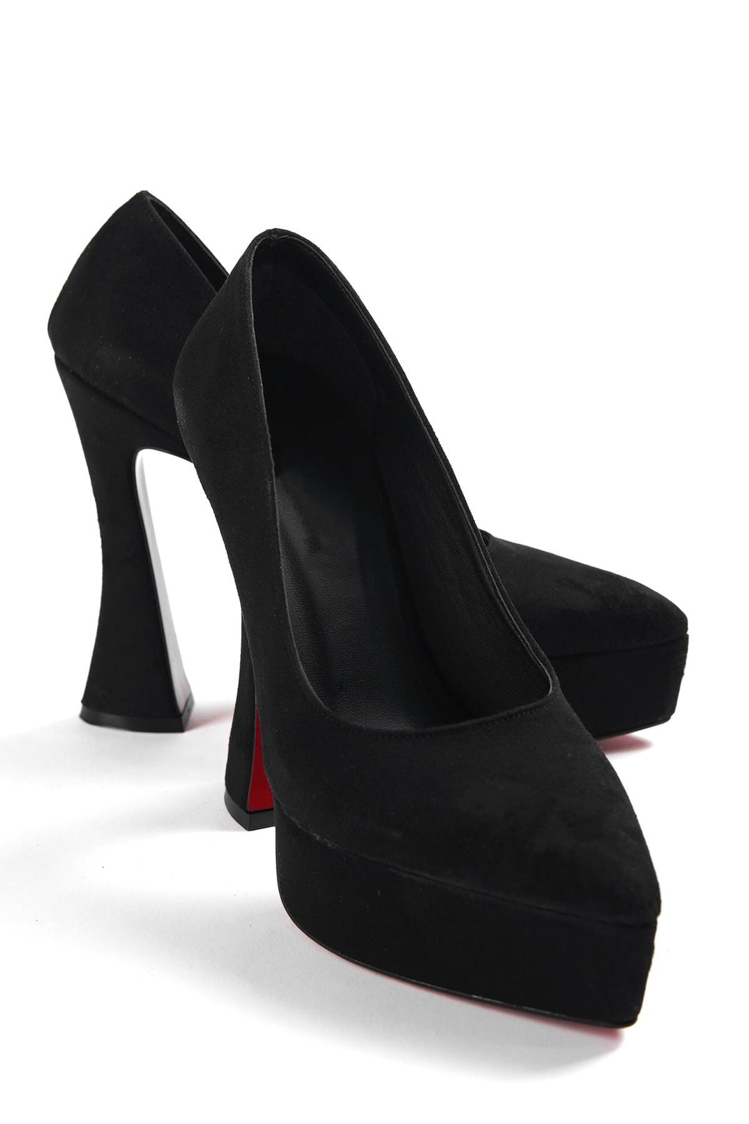 DSM Alexandra Black Suede Platform Heel Women's Stiletto - Cuauhtémoc