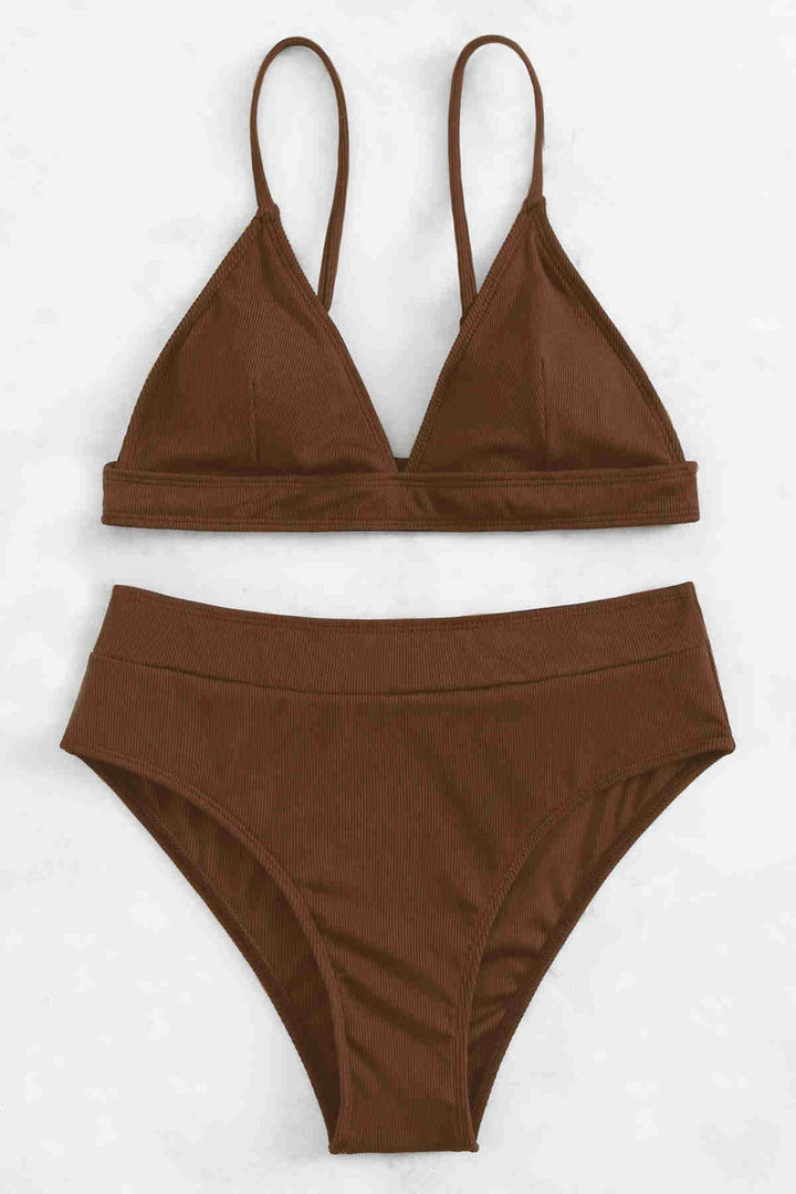 IGR Women Angels Adjustable Strap Triangle Design Bikini Top Brown - Porterville