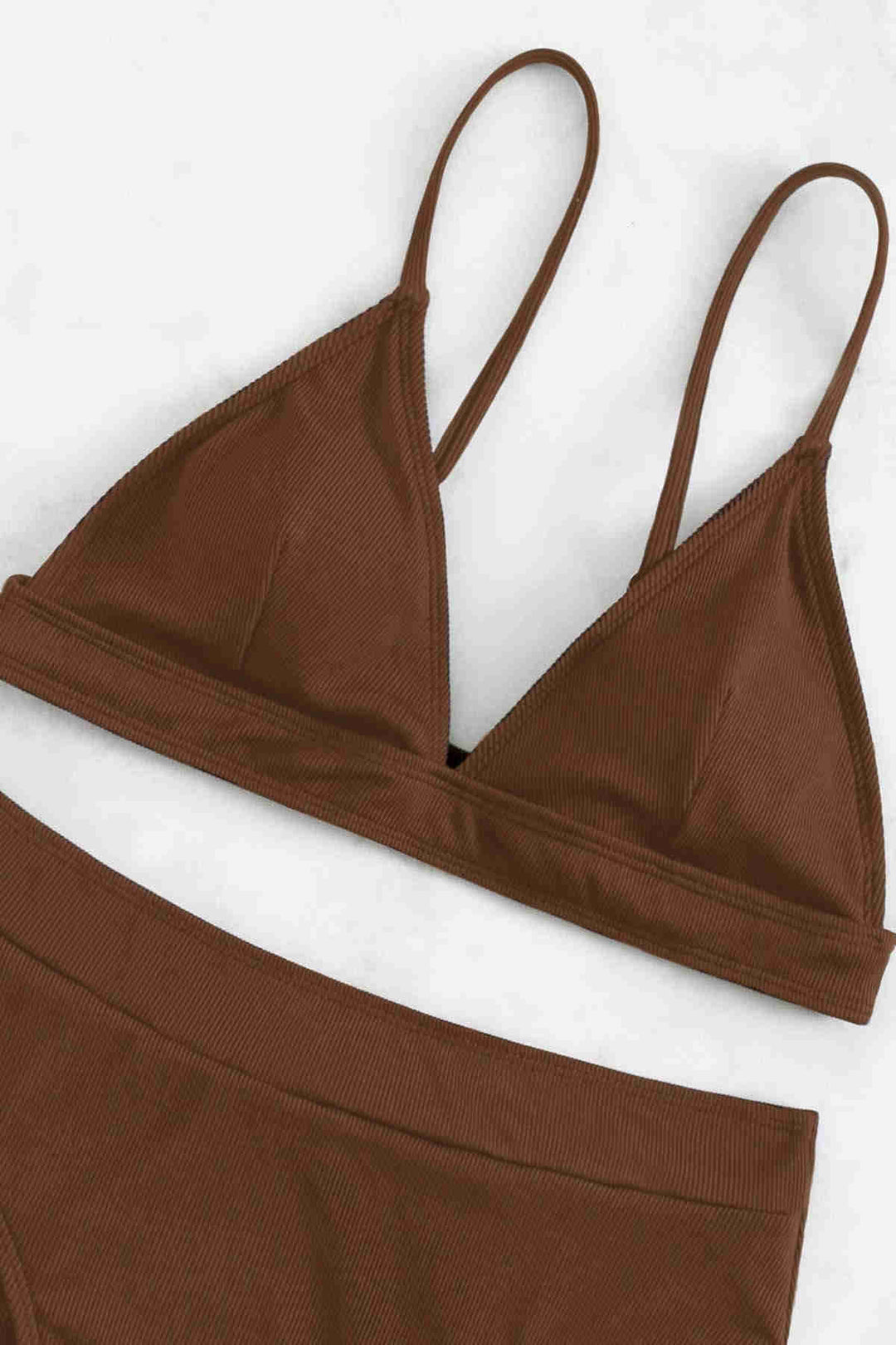 IGR Women Angels Adjustable Strap Triangle Design Bikini Top Brown - Porterville