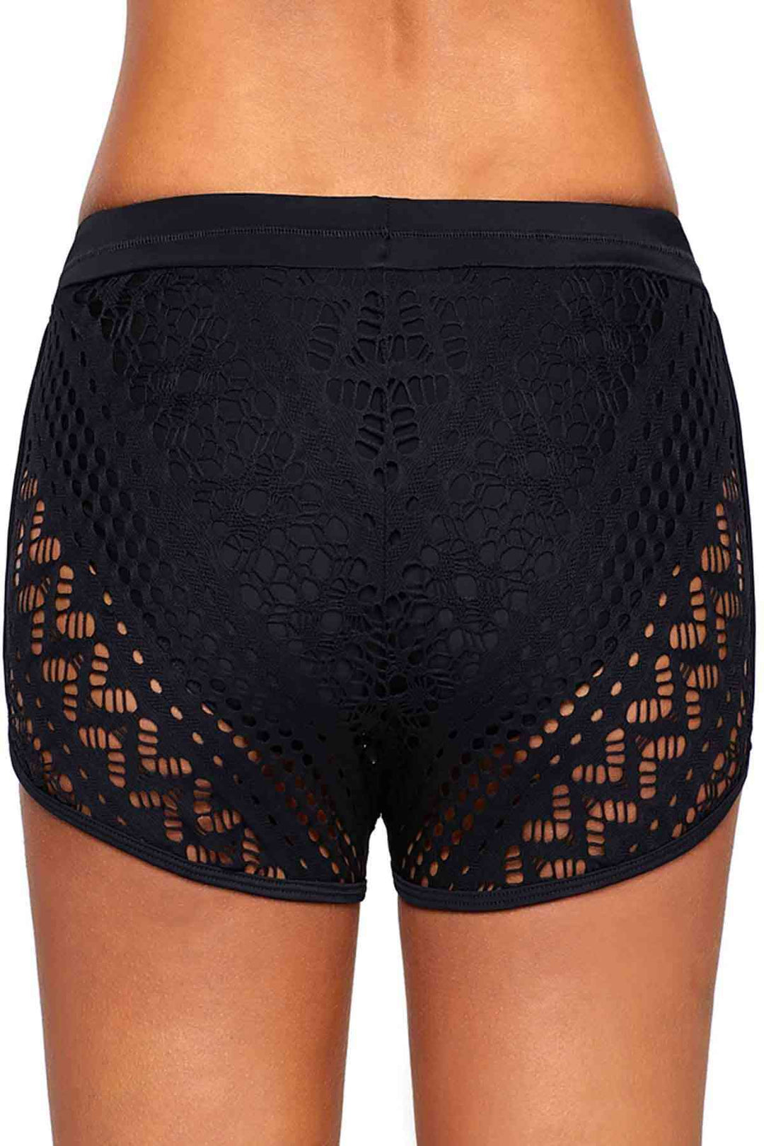 IGR Women Angels Lace Beach Shorts بيكيني سفلي أسود - Sittingbourne