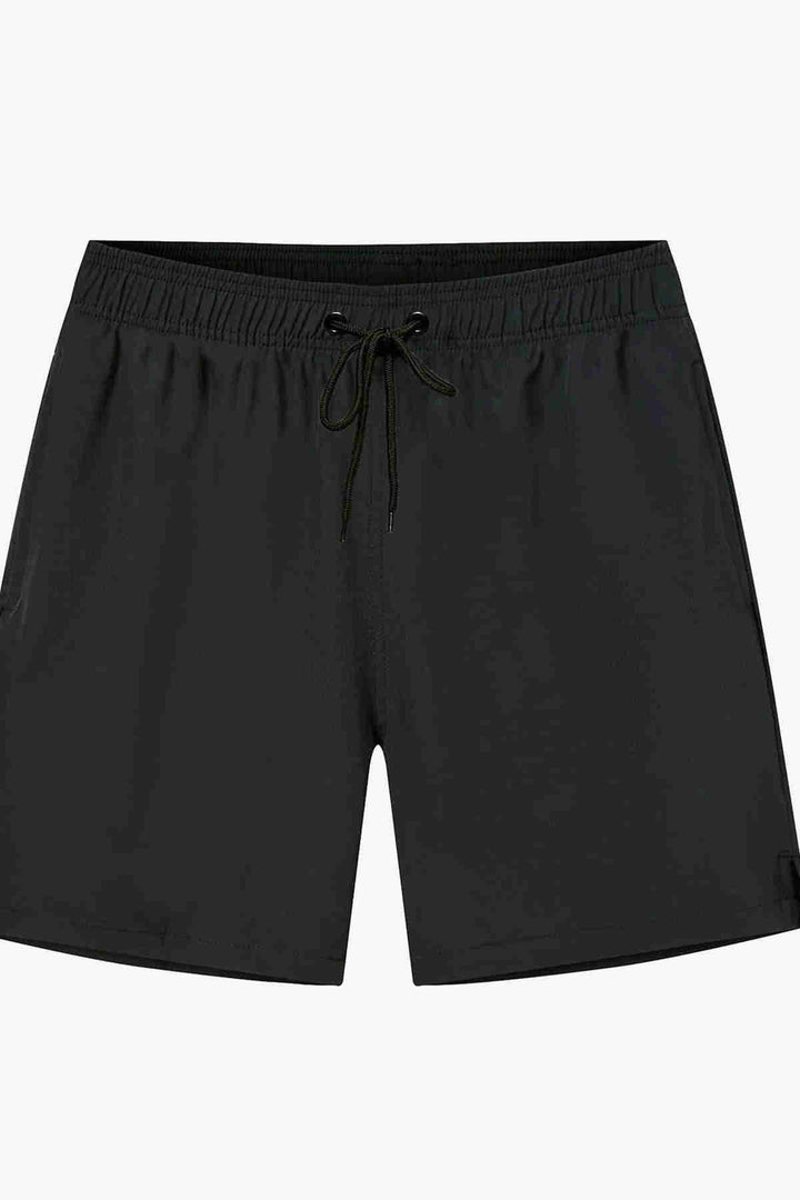 IGR Women Angelsin Men's Basic Standard Size Swim Shorts with Zippered Pocket Black - Parsippany-Troy Hills