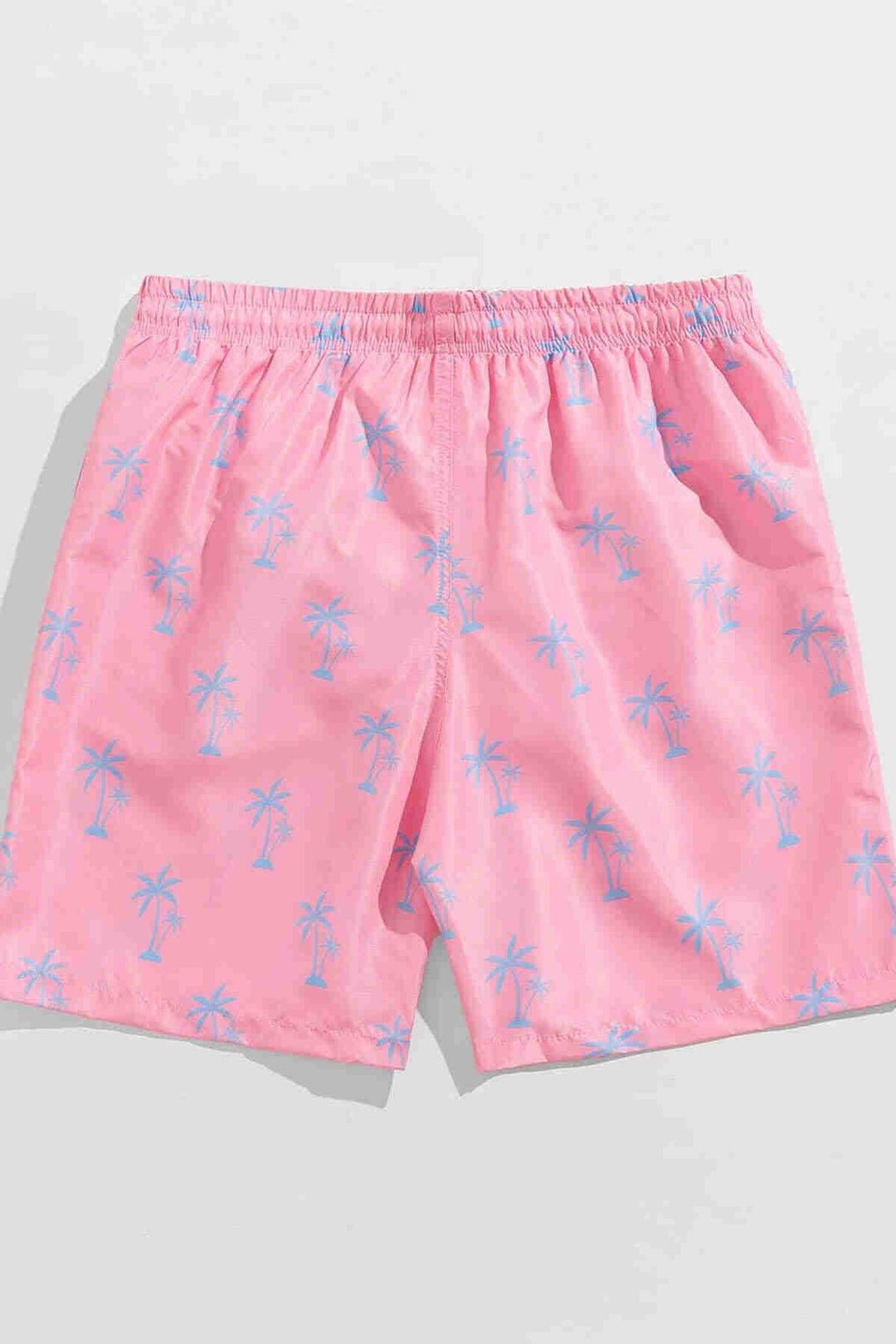 IGR Women Angelsin Men's Basic Standard Size Stylish Palm Printed Swim Trunks with Pockets Pink - Brandenburg