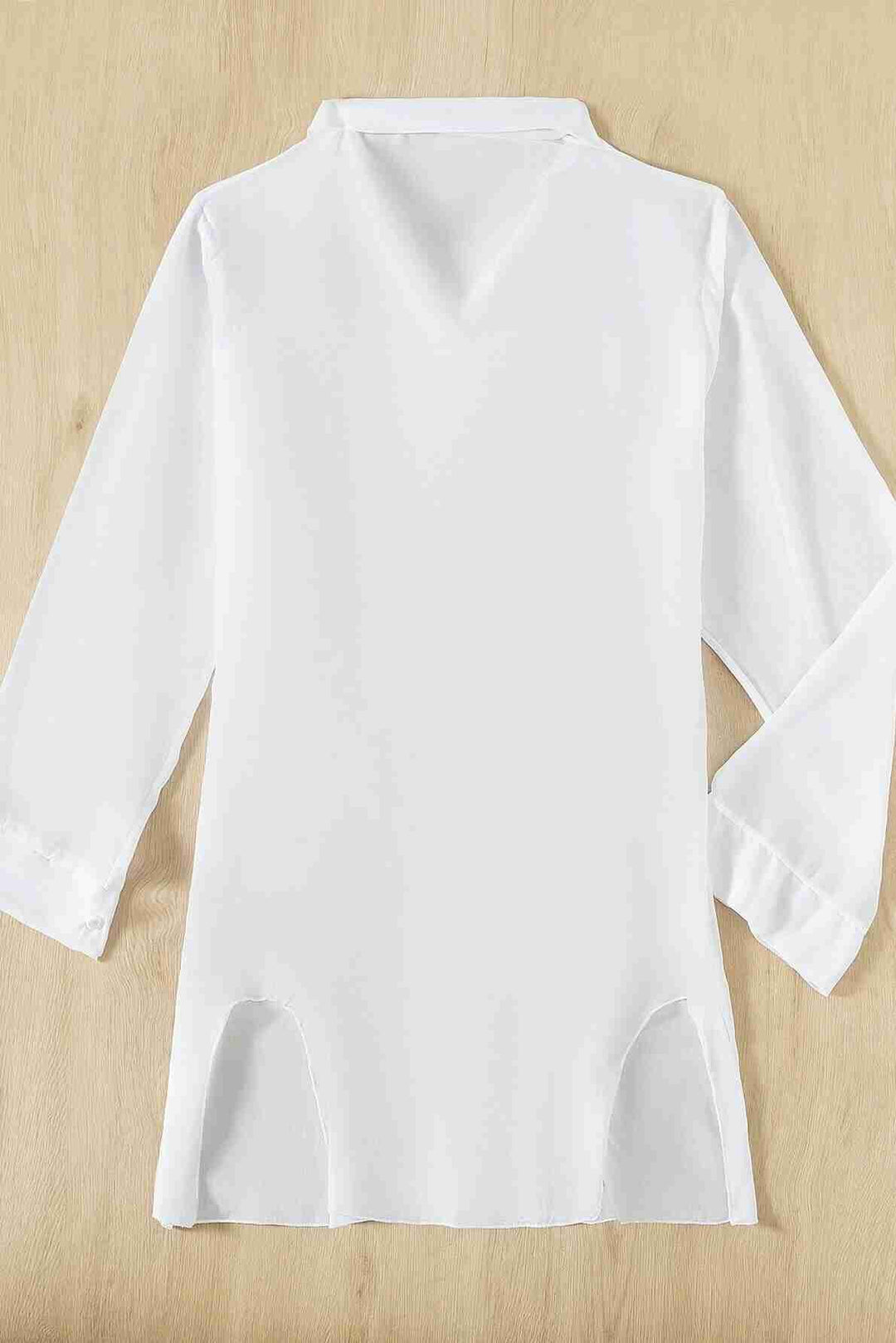 IGR Women Angel's Chiffon Shirt Beach Dress Pareo Kimono Caftan White - Ramos Arizpe