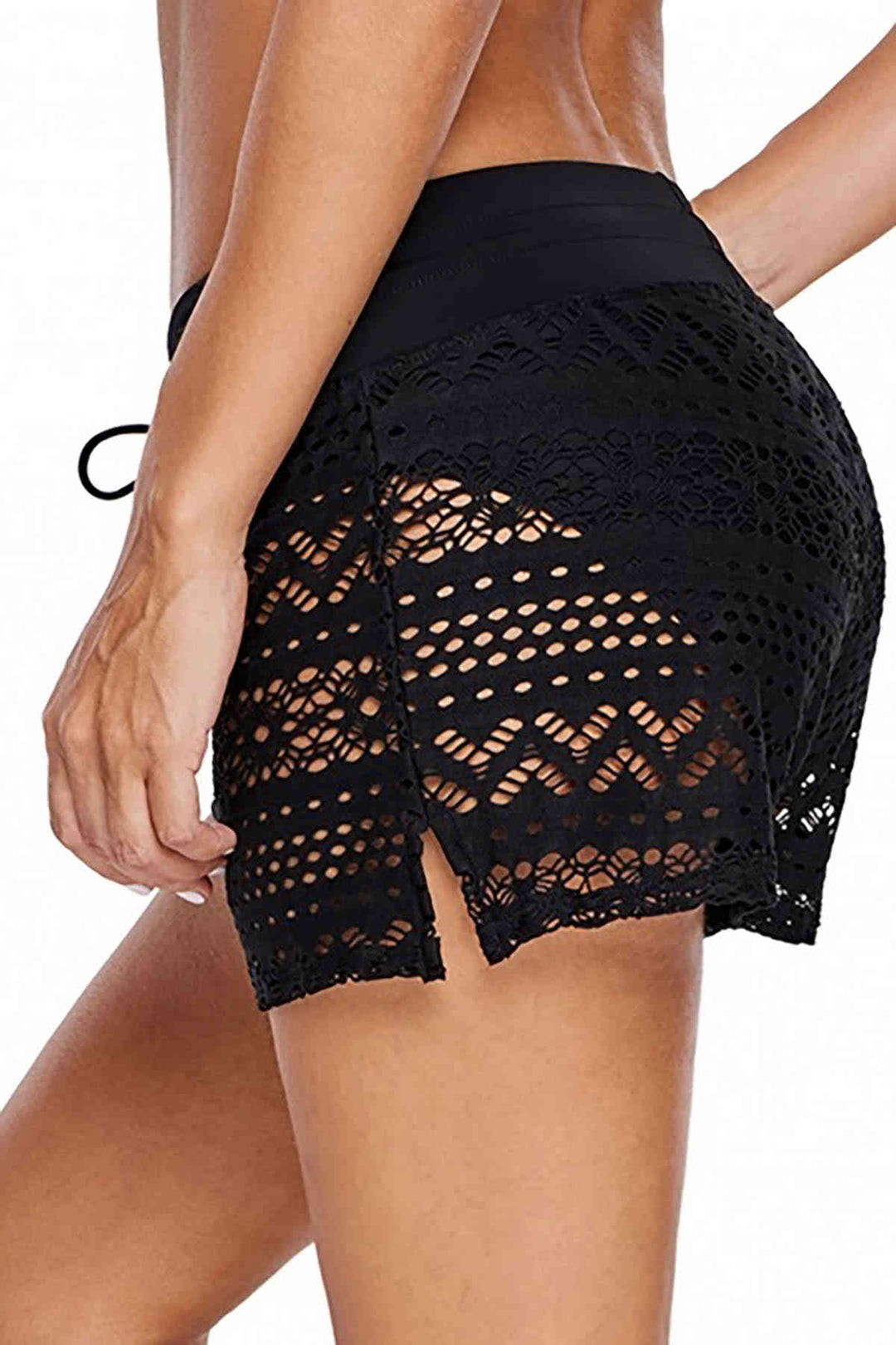 IGR Women Angels Black Lace Sea Shorts United Bikini Bottom - Elmhurst