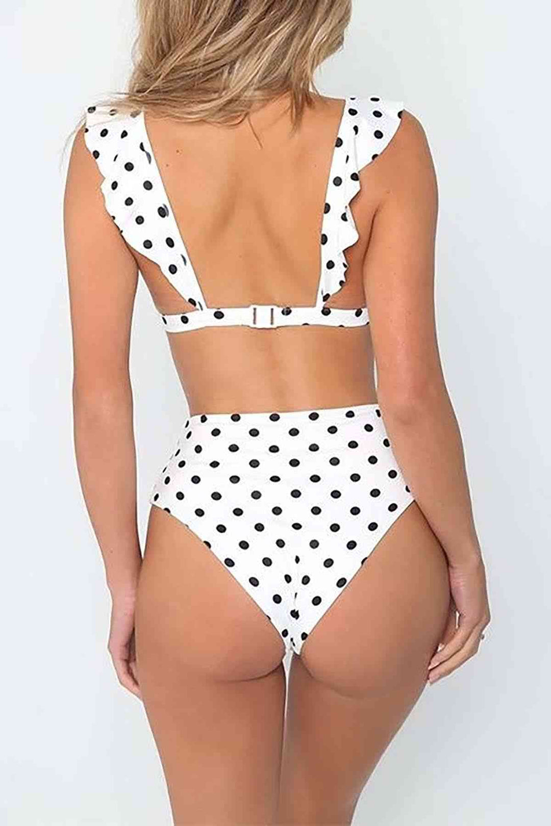 مجموعة بيكيني IGR Women Angels Polka Dot باللون الأبيض - Media