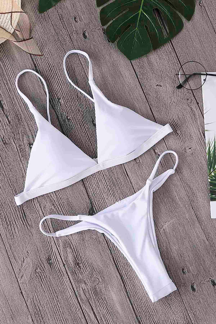 IGR Women Angels Triangle Bikini Top White - Montesilvano