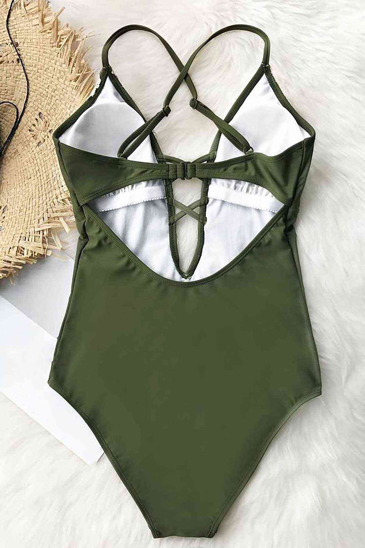 IGR Women Angels Green Lace Embroidered Swimsuit - Portimão