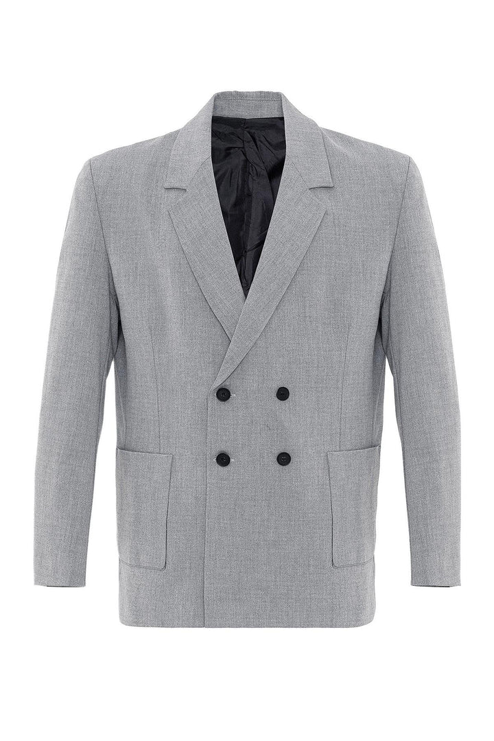 ANT Double Breasted Men's Blazer Jacket with Bag Pocket - Pearl City