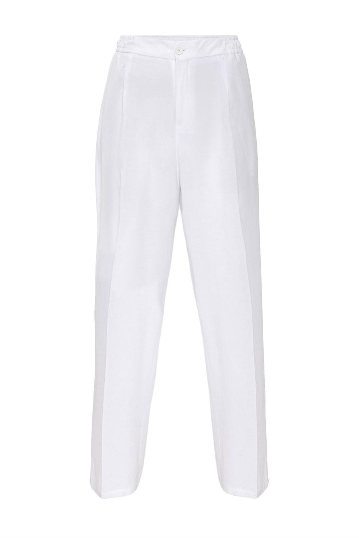 ANT High Waist Pleated Linen Blend Men's Trousers - Geneva