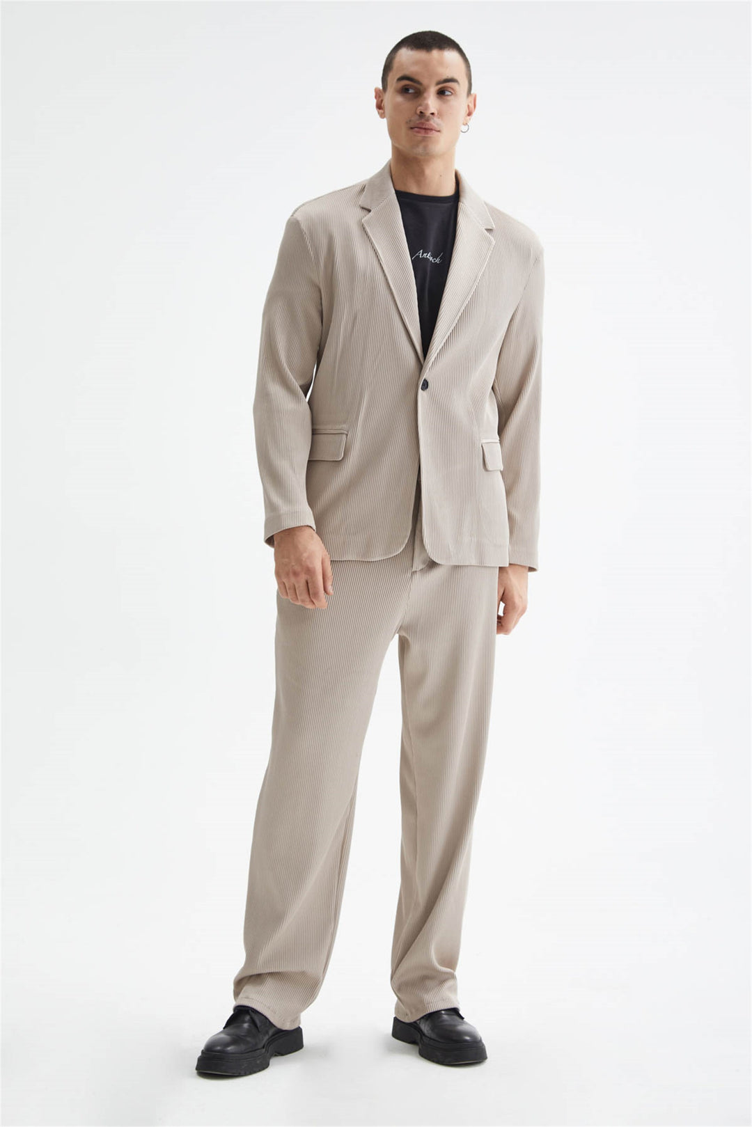 ANT Men's Ribbed Textured Oversize Suit - Falkirk