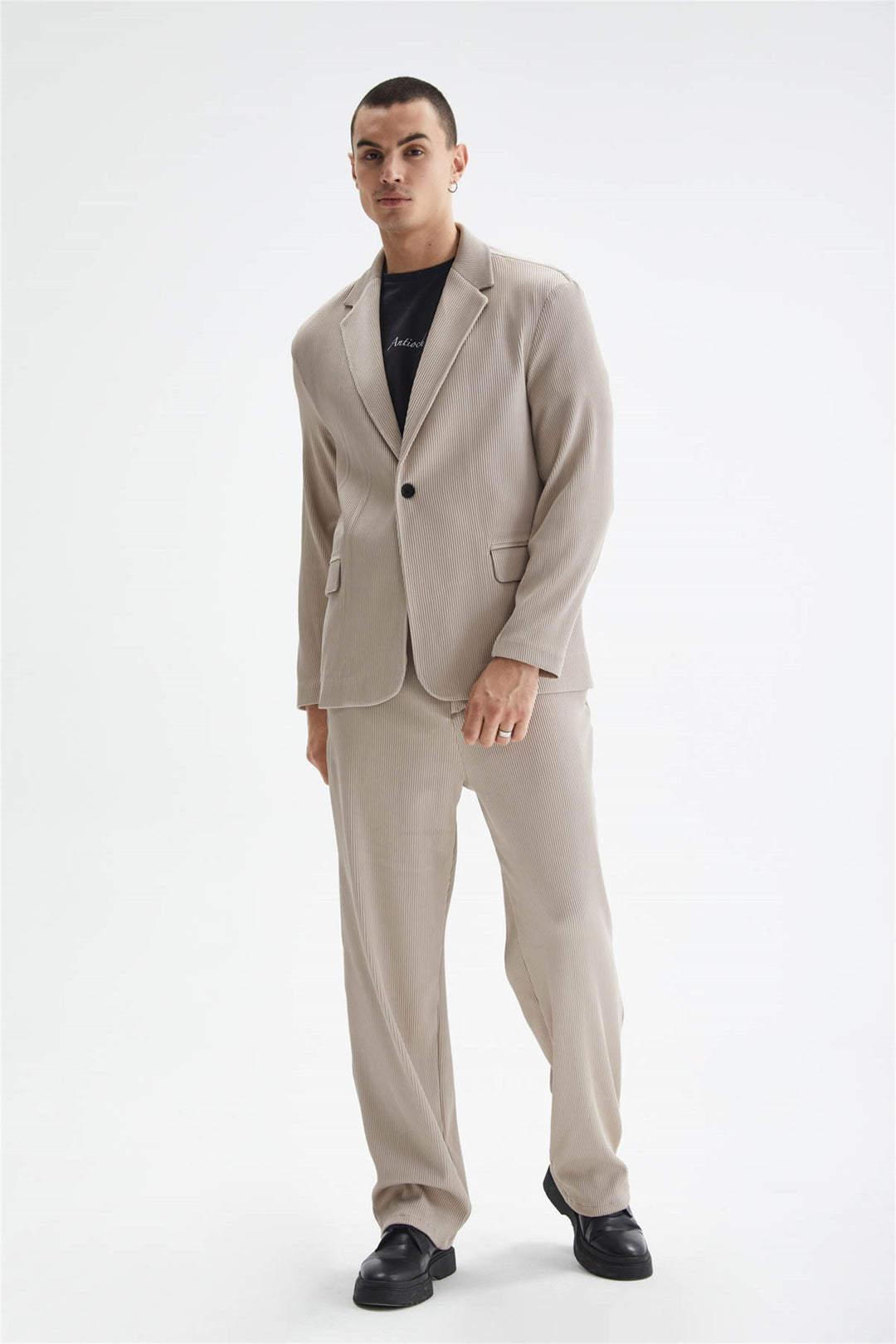 ANT Men's Ribbed Textured Oversize Suit - Falkirk