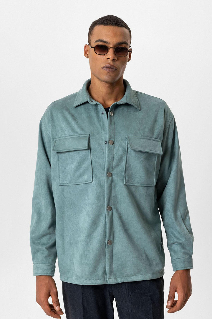 ANT Suede Regular Fit Men's Shirt with Metal Buttons - Hermosillo